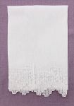 Milano Mosaic Lace Trimmed  Linen Guest Towel